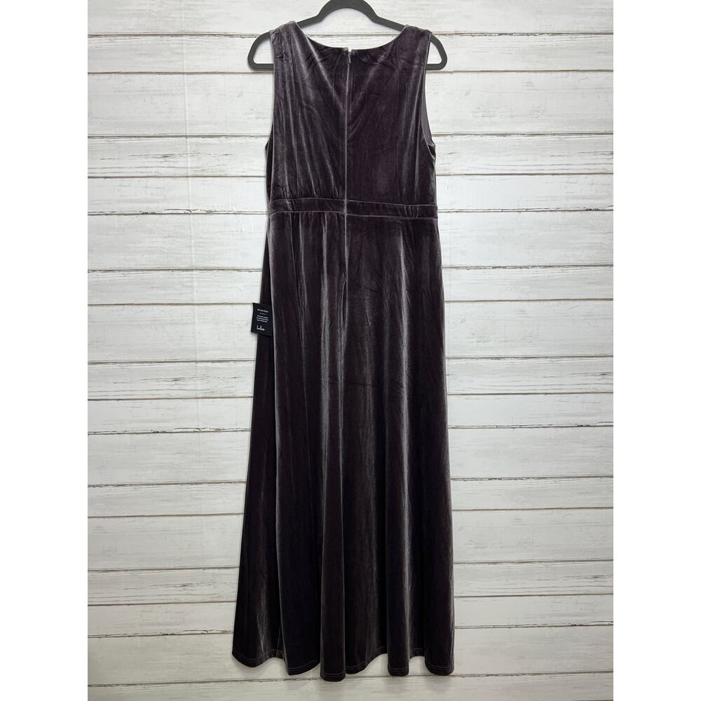 Lulu's Mauve Velvet V-Neck Maxi Dress - Picture 3 of 11
